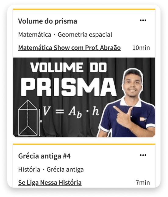 Captura de tela das videoaulas da plataforma