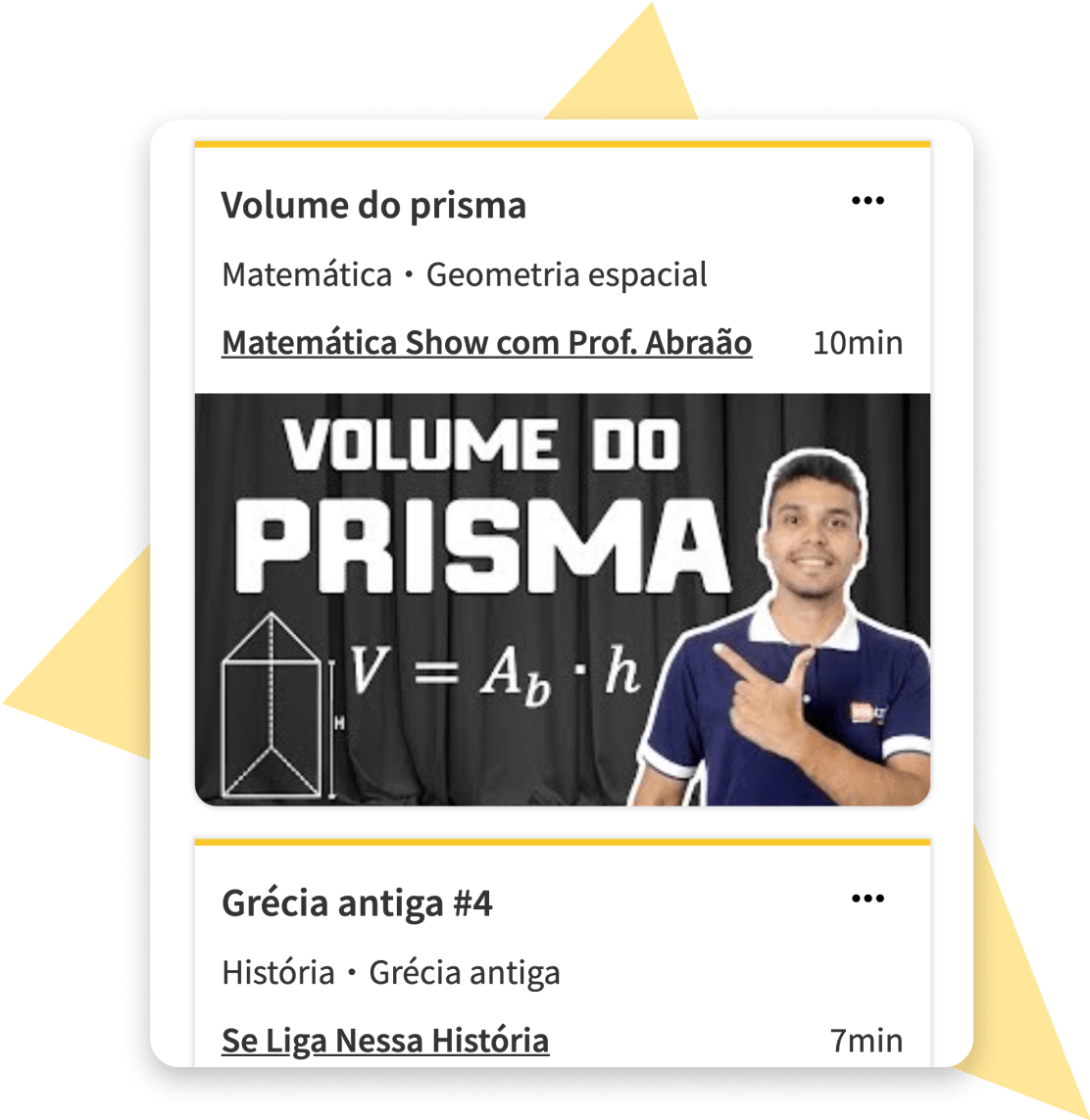 Captura de tela das videoaulas da plataforma